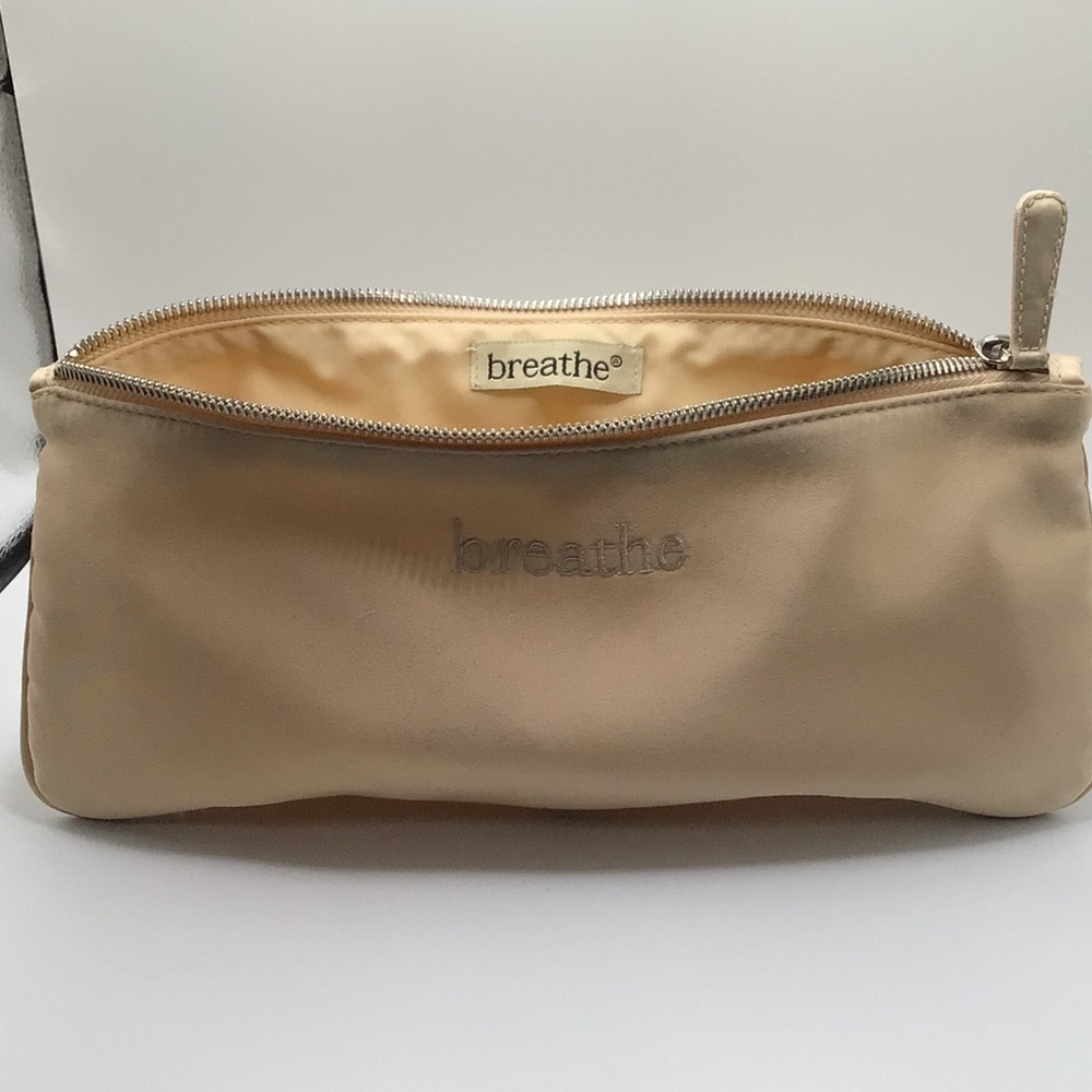 Breathe Tan Zippered Cosmetic Bag